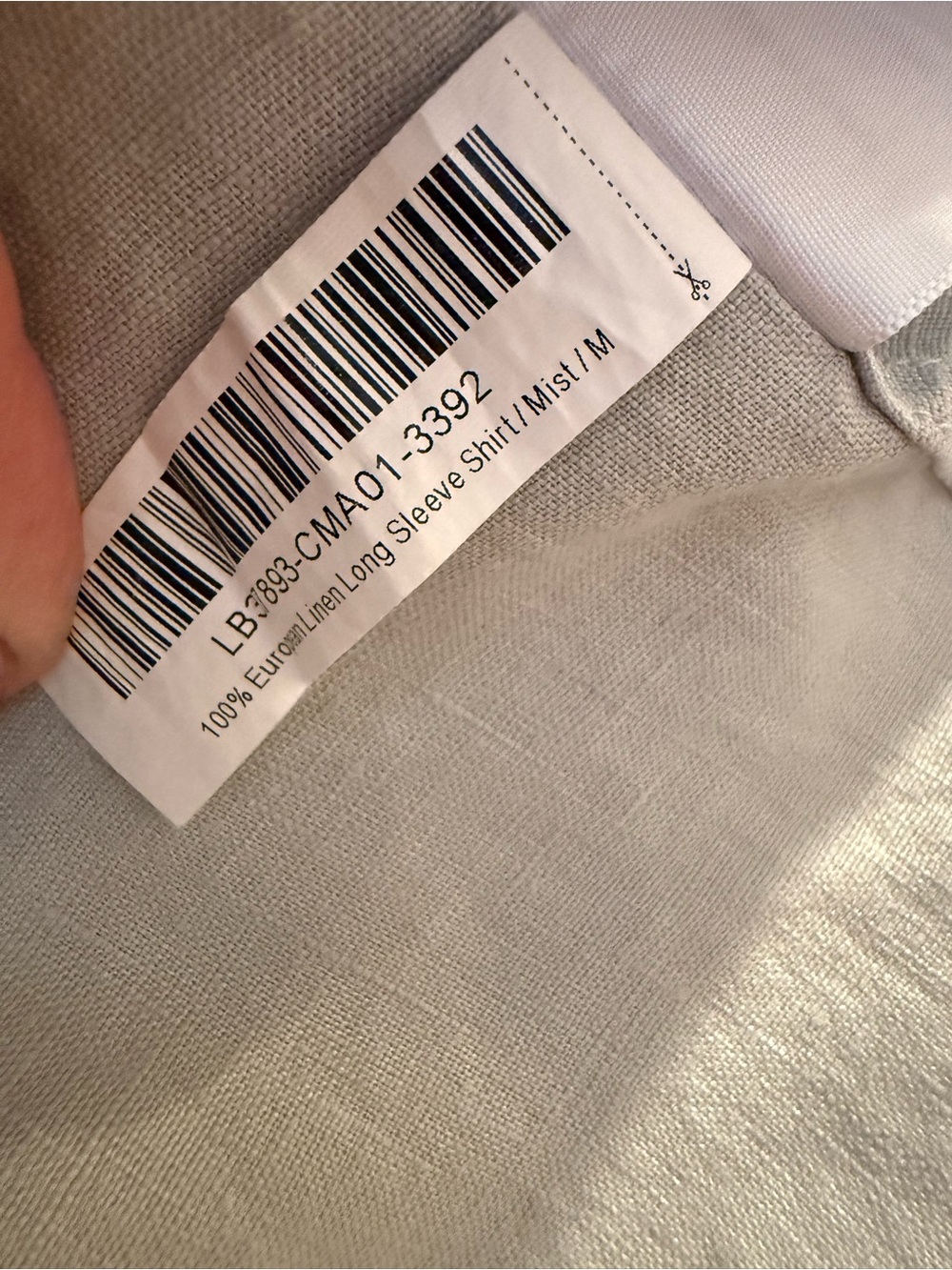 Quince European Linen Long Sleeve Women's Button-Down Shirt in Mist - Medium - Picture 6 of 10